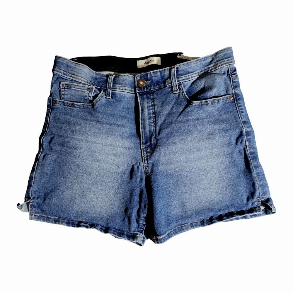 Angels Forever Young 360 Sculpt Denim Shorts Medium Wash Blue